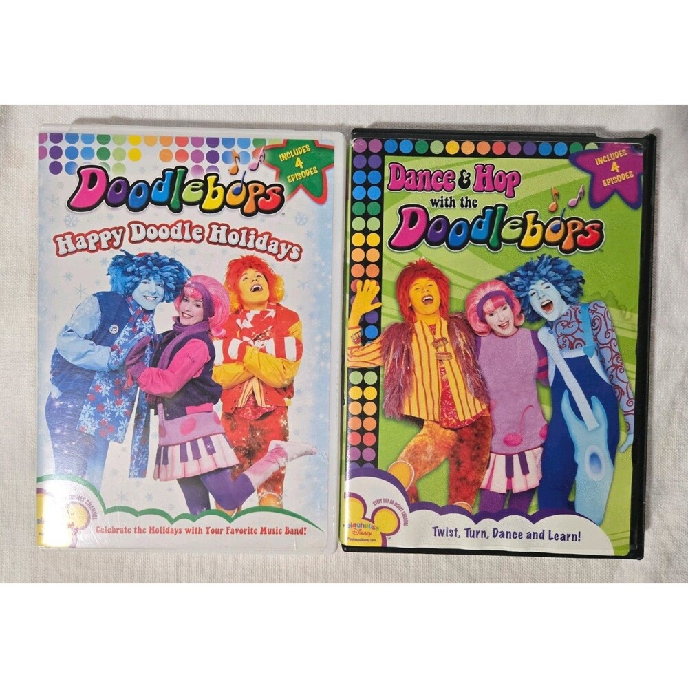 The Doodlebops Set of 2 DVDs: Happy Doodle Holidays (2005) & Dance & Hop (2004)